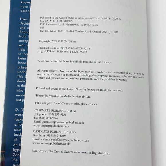 In the Shadow of the Swords : The Baghdad Police Academy by D. W. Wilber SIGNED - Picture 9 of 11